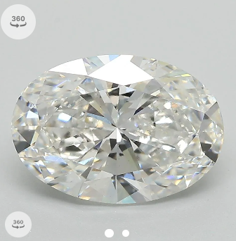 3.33 CT Oval F VS1 Lab Grown Diamond 0135