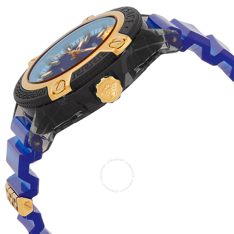 Versace Icon Quartz Blue Dial Men's Watch