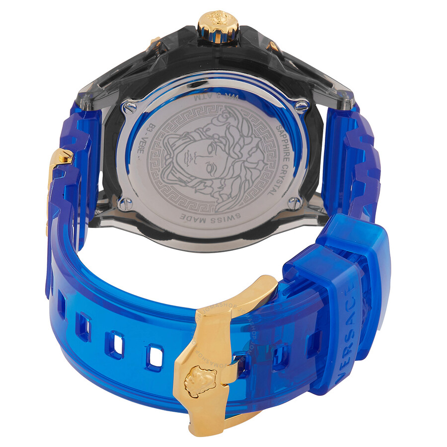 Versace Icon Quartz Blue Dial Men's Watch