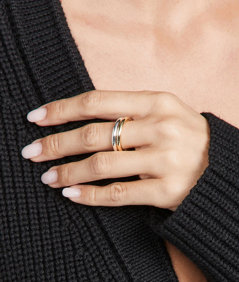 Remix Ring Set in Gold and Silver