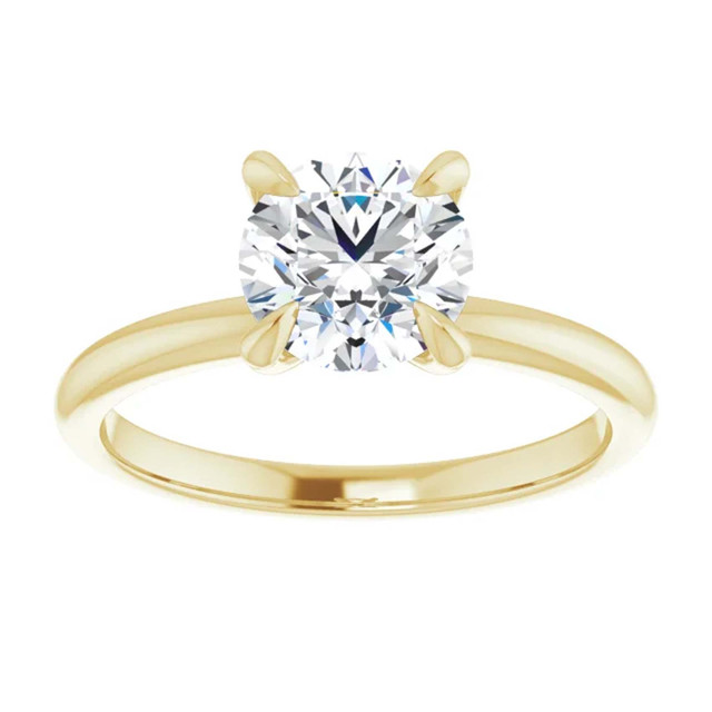 Alexa Solitaire Setting in 18k Yellow Gold Size: 5.25 