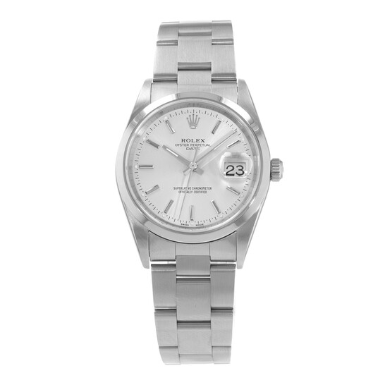 Oyster Perpetual Date Automatic Chronometer Silver Dial Men's Watch (PRE-OWNED)