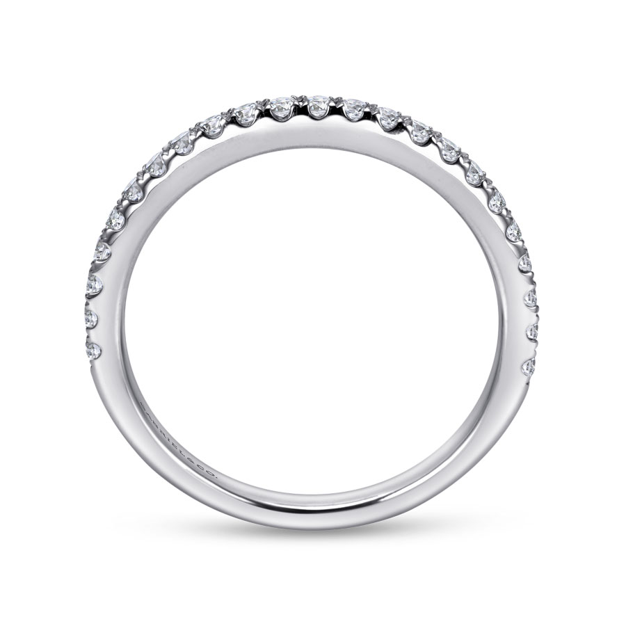 straight pave diamond wedding ring