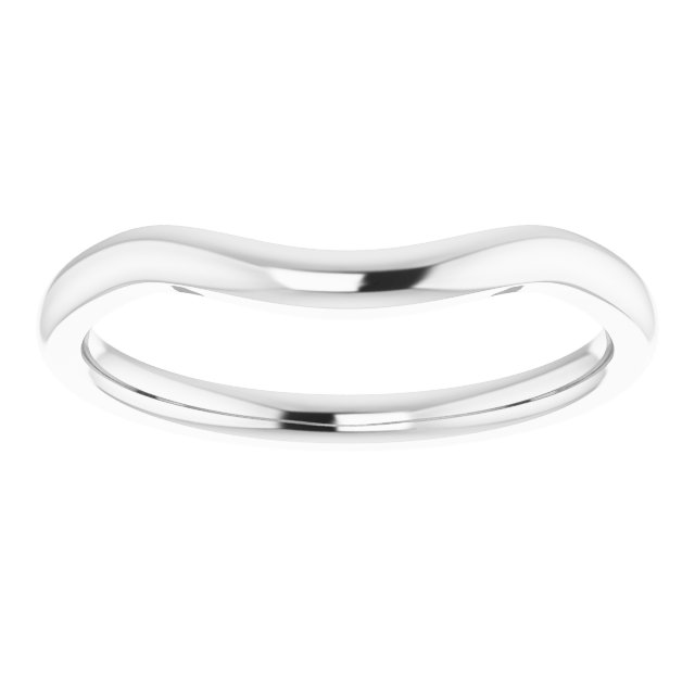 curved polished wedding ring