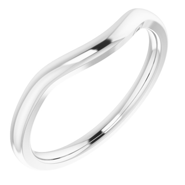 curved polished wedding ring