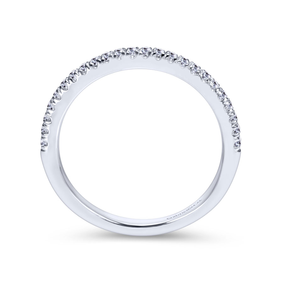 straight pave diamond wedding ring