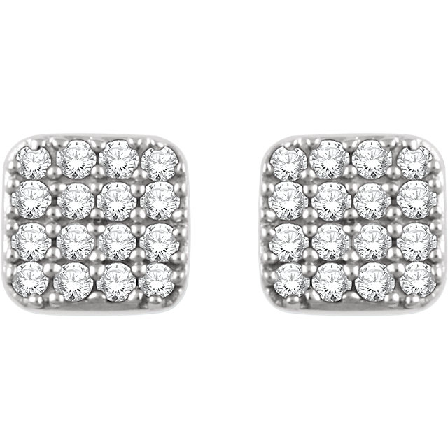 Kensington 14K Gold Diamond Cluster Earrings (1/5 TCW)