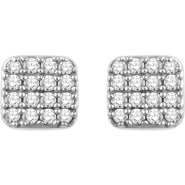 Kensington 14K Gold Diamond Cluster Earrings (1/5 TCW)