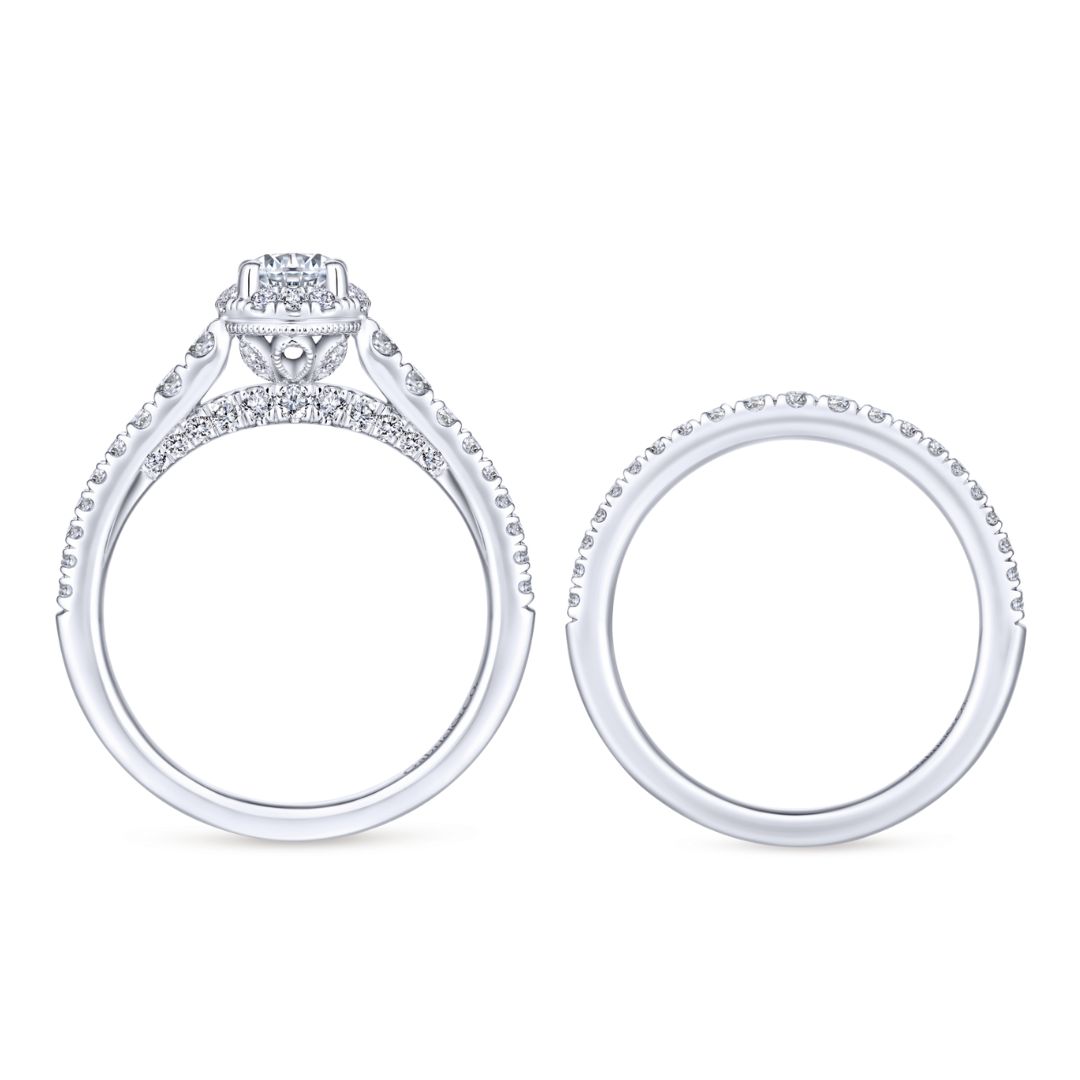 Eternal Round Diamond Halo Preset Bridal Set (1 1/5 TCW)