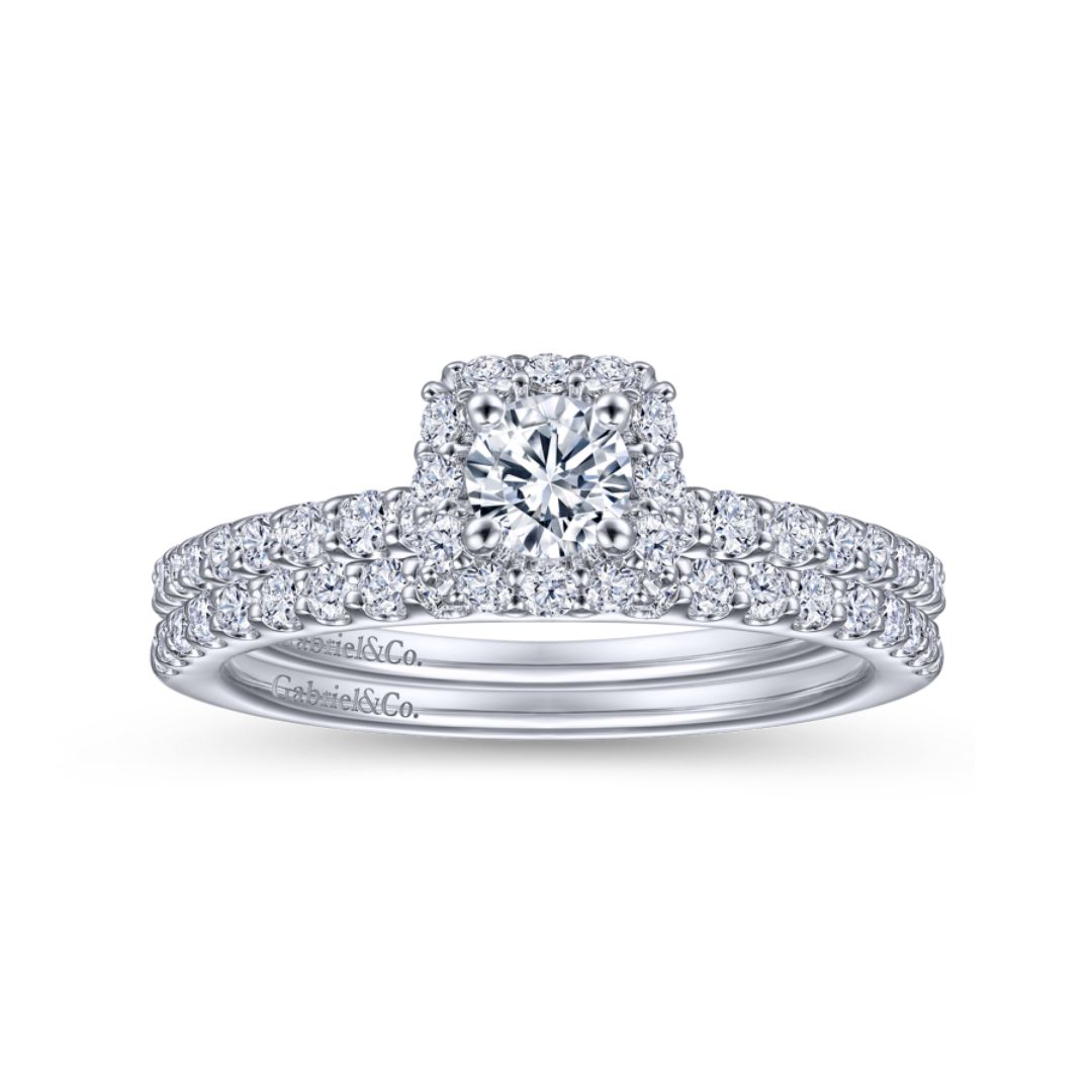 Giada Round Diamond Halo Preset Bridal Set (7/8 TCW)