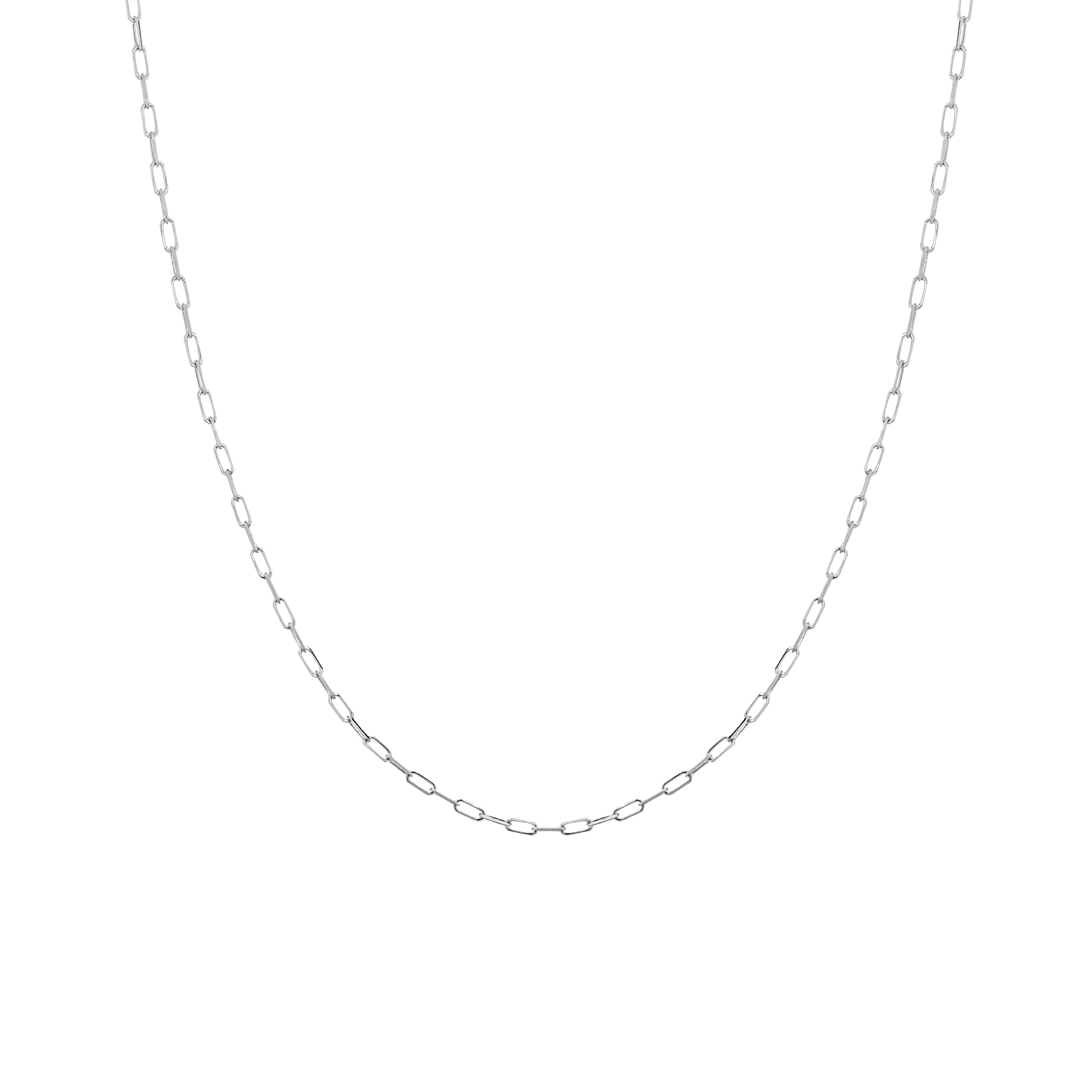 14K gold paper clip chain necklace