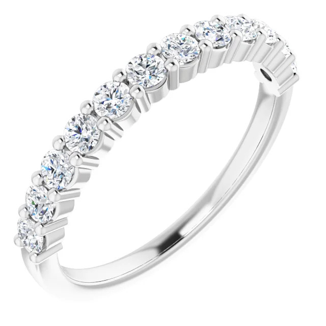 14K gold prong set diamond wedding ring