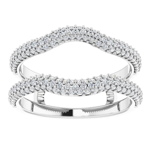 Ivy 14K Gold Micro Pave Lab Grown Diamod Ring Enhancer (5/8 TCW)