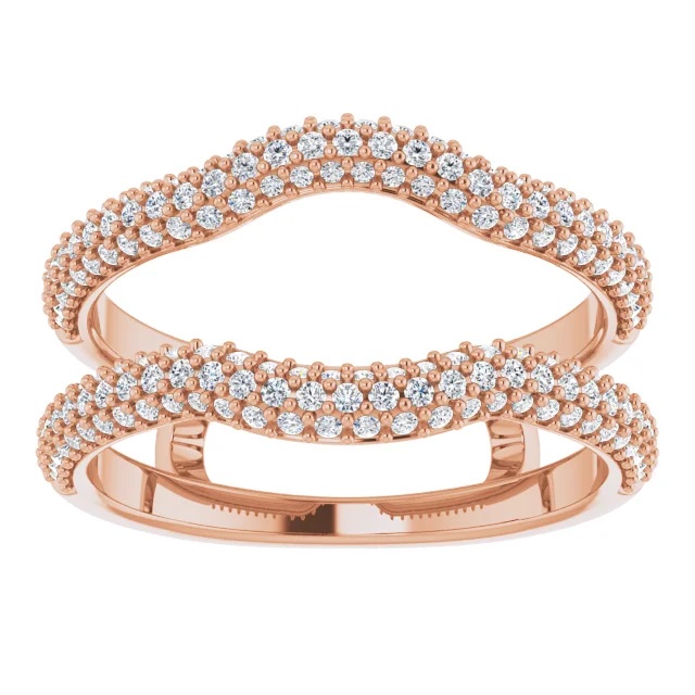 Ivy 14K Gold Micro Pave Lab Grown Diamod Ring Enhancer (5/8 TCW)