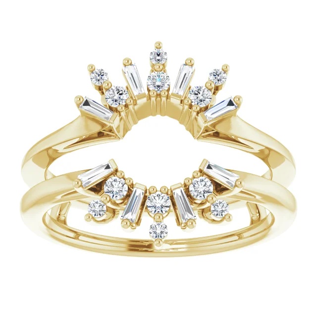 Luna 14K Gold Art Deco-Inspired Diamond Ring Enhancer (1/3 TCW)