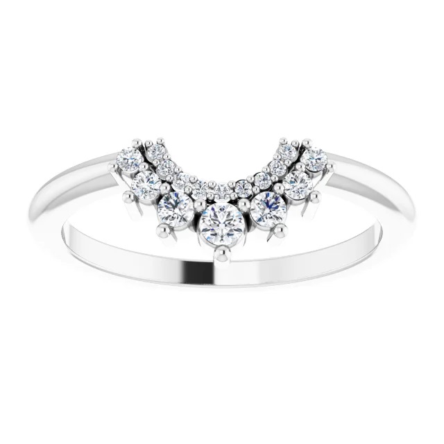 Emery 14K Gold Curved Diamond Wedding Ring (1/6 TCW)