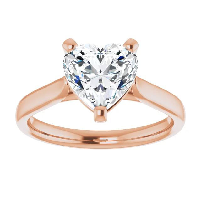 Emma Preset Heart Moissanite Solitaire Engagement Ring (1 7/8 CT DEW)