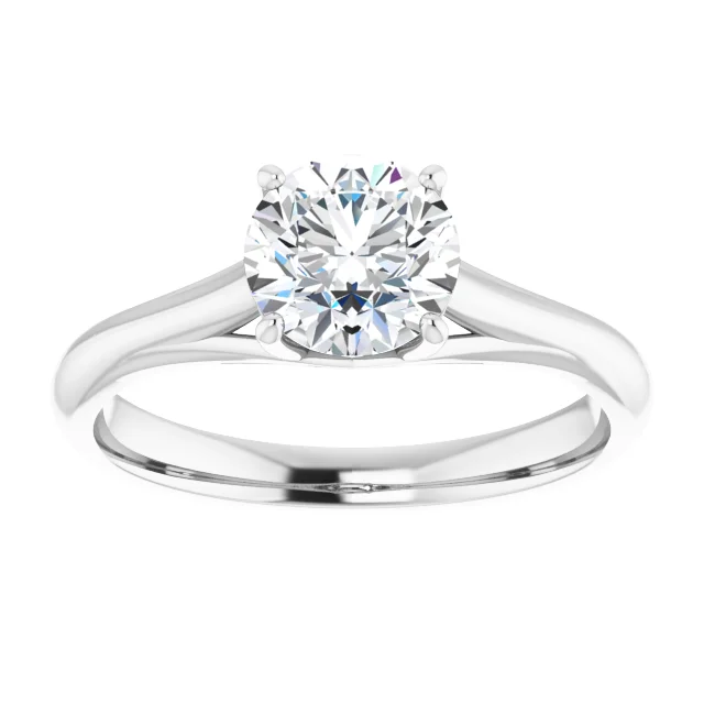 Rana Round Moissanite Solitaire Preset Engagement Ring (1 CT DEW)