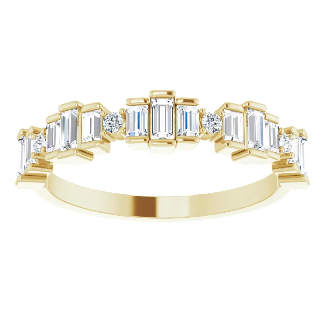 Becca 14K Gold Jagged Lab Grown Diamond Ring (5/8 TCW)