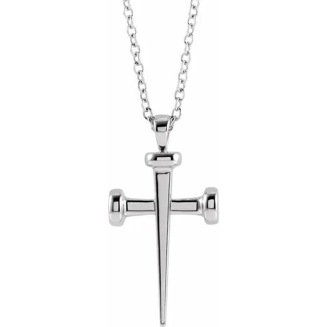Justin 14K Gold Nail Cross Pendant Necklace