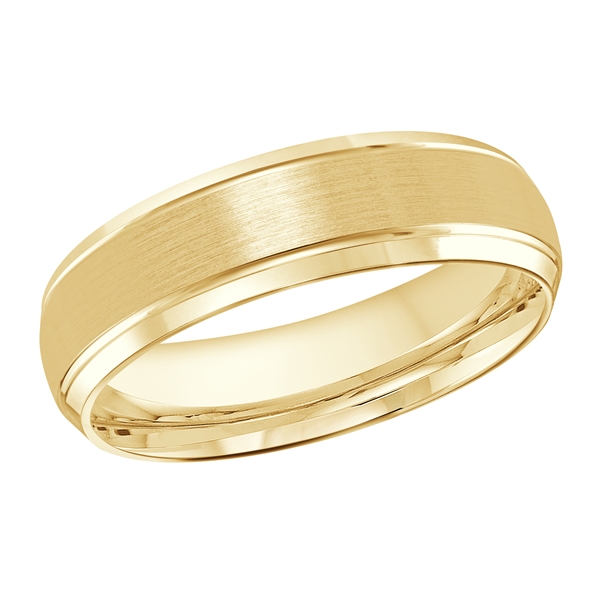 Xavier 14K Gold Satin Finish Wedding Ring