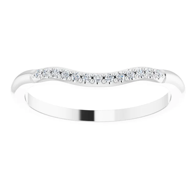 Thea Curved Diamond Wedding Ring (1/10 TCW)