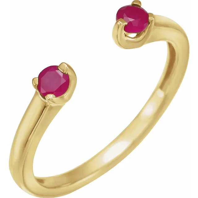 Ellison 14K Yellow Gold Negative Space Gemstone Ring (1/5 CT DEW)
