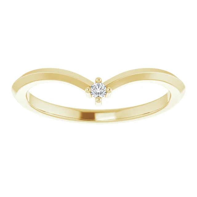 Margo Curved Diamond Wedding Ring (1/15 TCW)