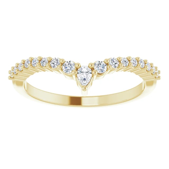Allison 14K Gold Curved Diamond Ring Guard (1/4 TCW)