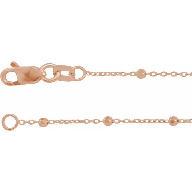 Jenna 14K Gold Beaded Cable Chain Bracelet
