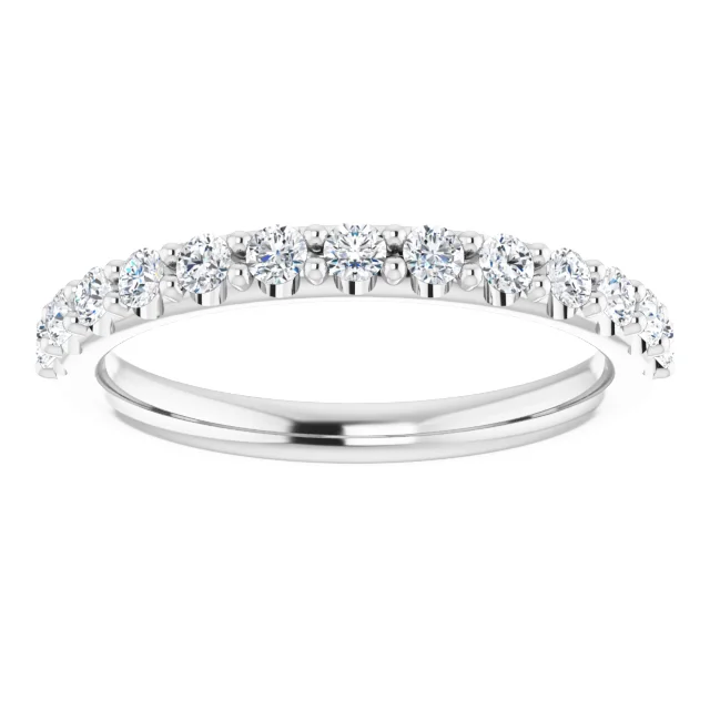 Paula Straight Pave Diamond Wedding Ring (1/2 TCW)