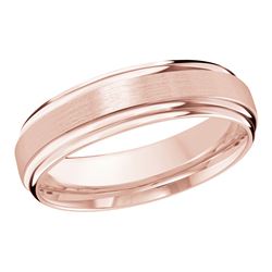 Artemis 14K Gold Step Edge Satin Finish Wedding Ring