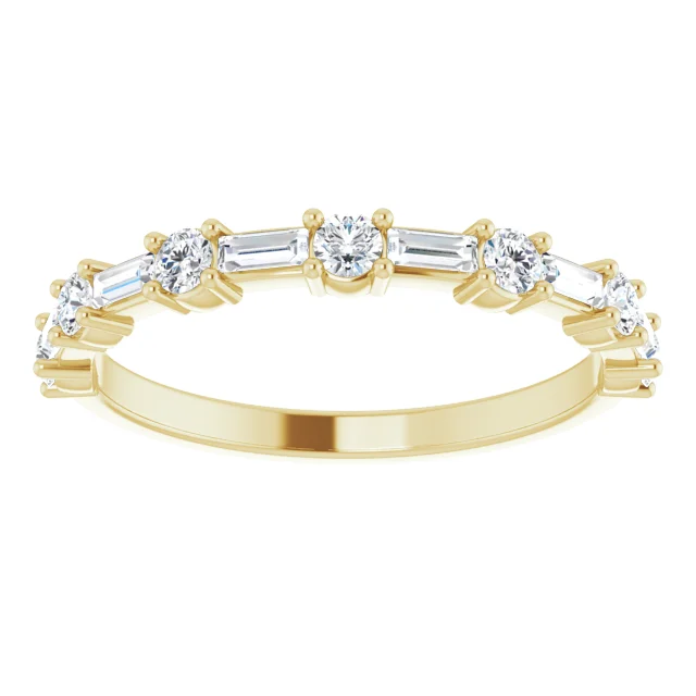Suzanne Round & Baguette Diamond Anniversary Ring (5/8 TCW)