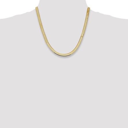 5.50mm 14K Yellow Gold Herringbone Chain