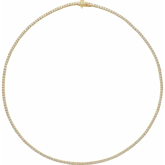 Joan 14K Gold Lab Grown Diamond Tennis Necklace (5 3/4 TCW)