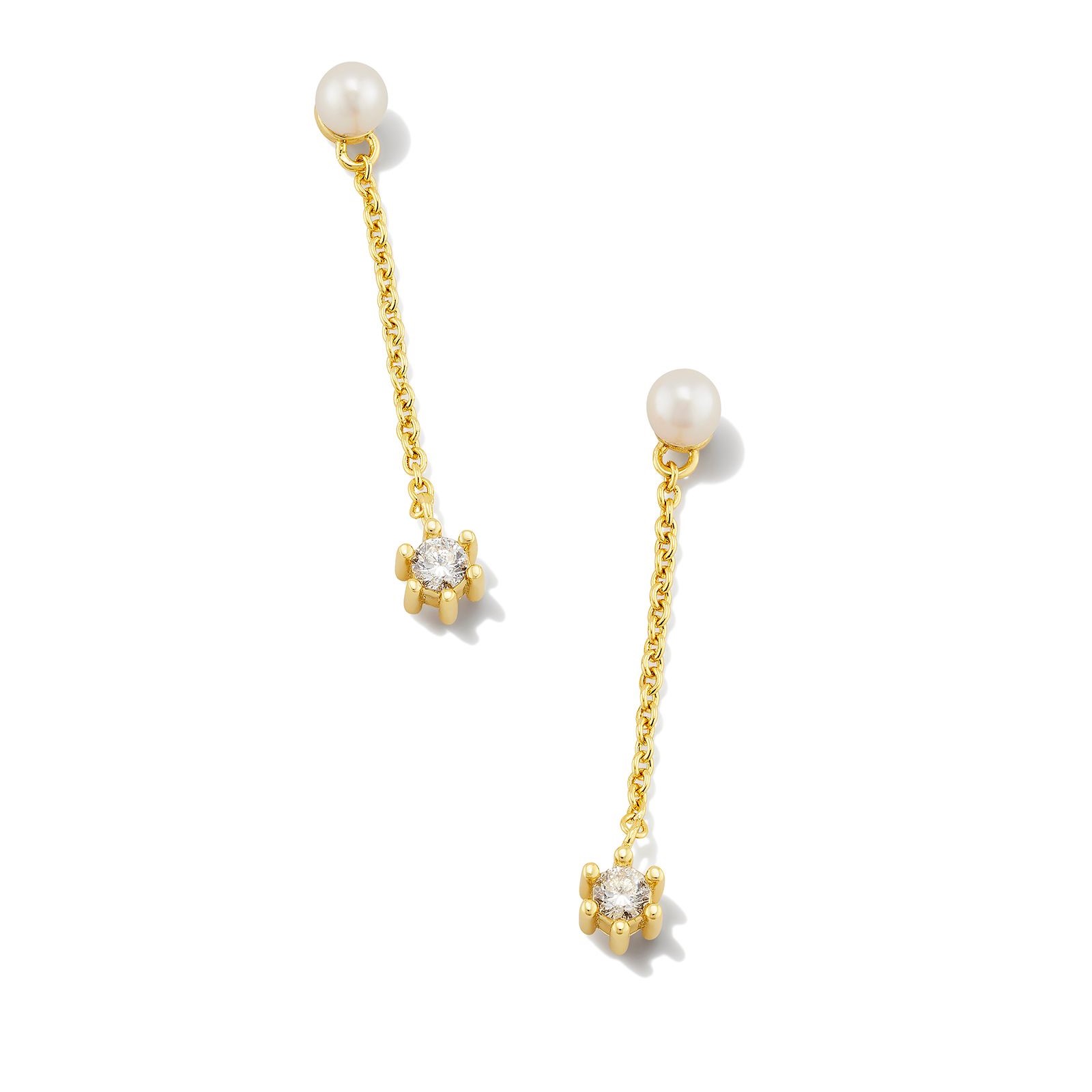 Kendra Scott Leighton Pearl Linear Drop Earrings