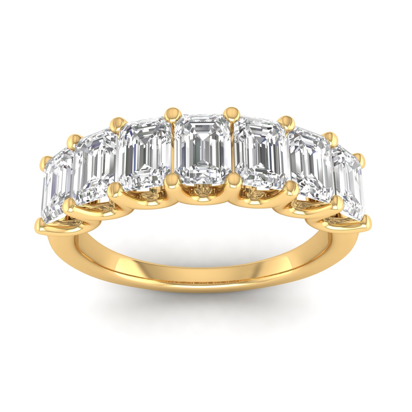 Berlin Seven-Stone Emerald Lab Grown Diamond Ring (1 2/5 TCW)