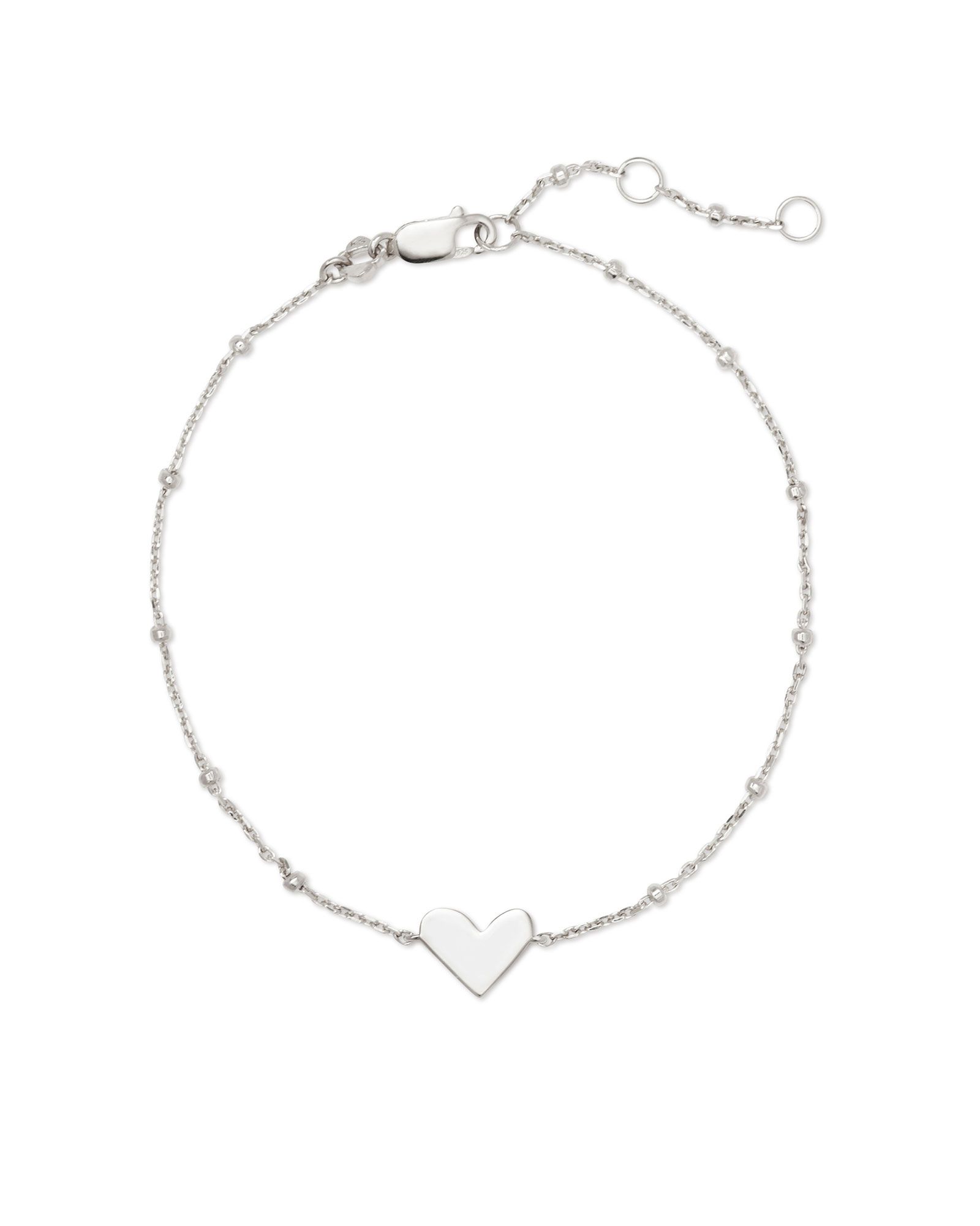 Kendra Scott Ari Heart Delicate Chain Bracelet in Sterling Silver