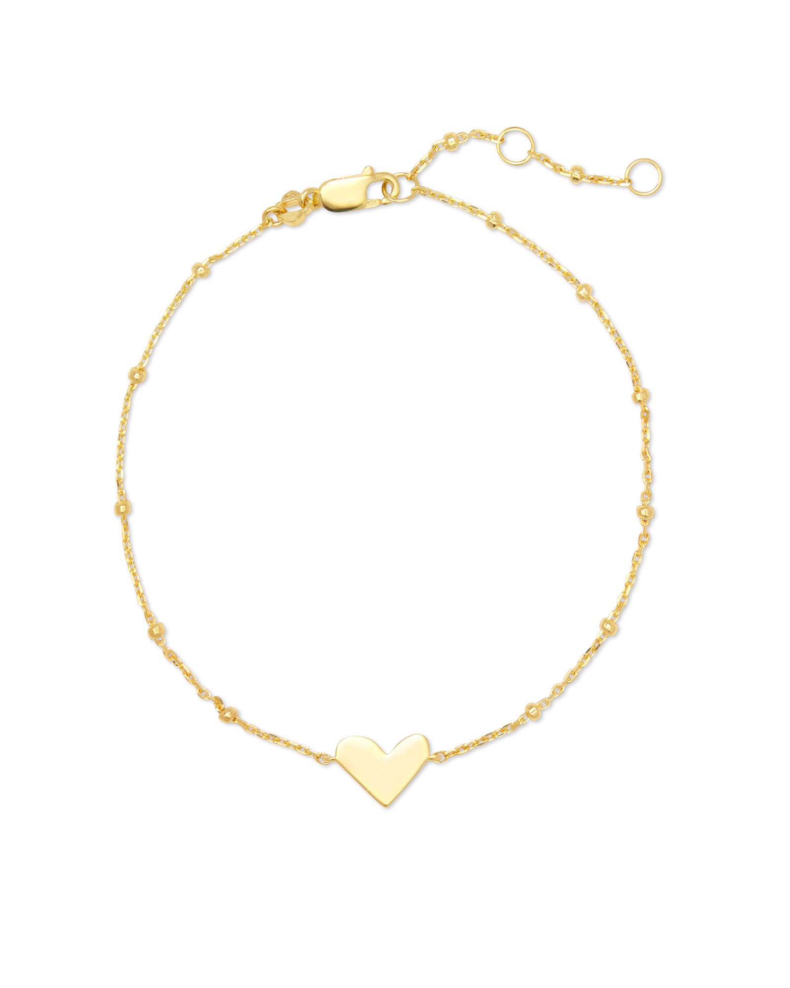 Kendra Scott Ari Heart Delicate Chain Bracelet in Sterling Silver