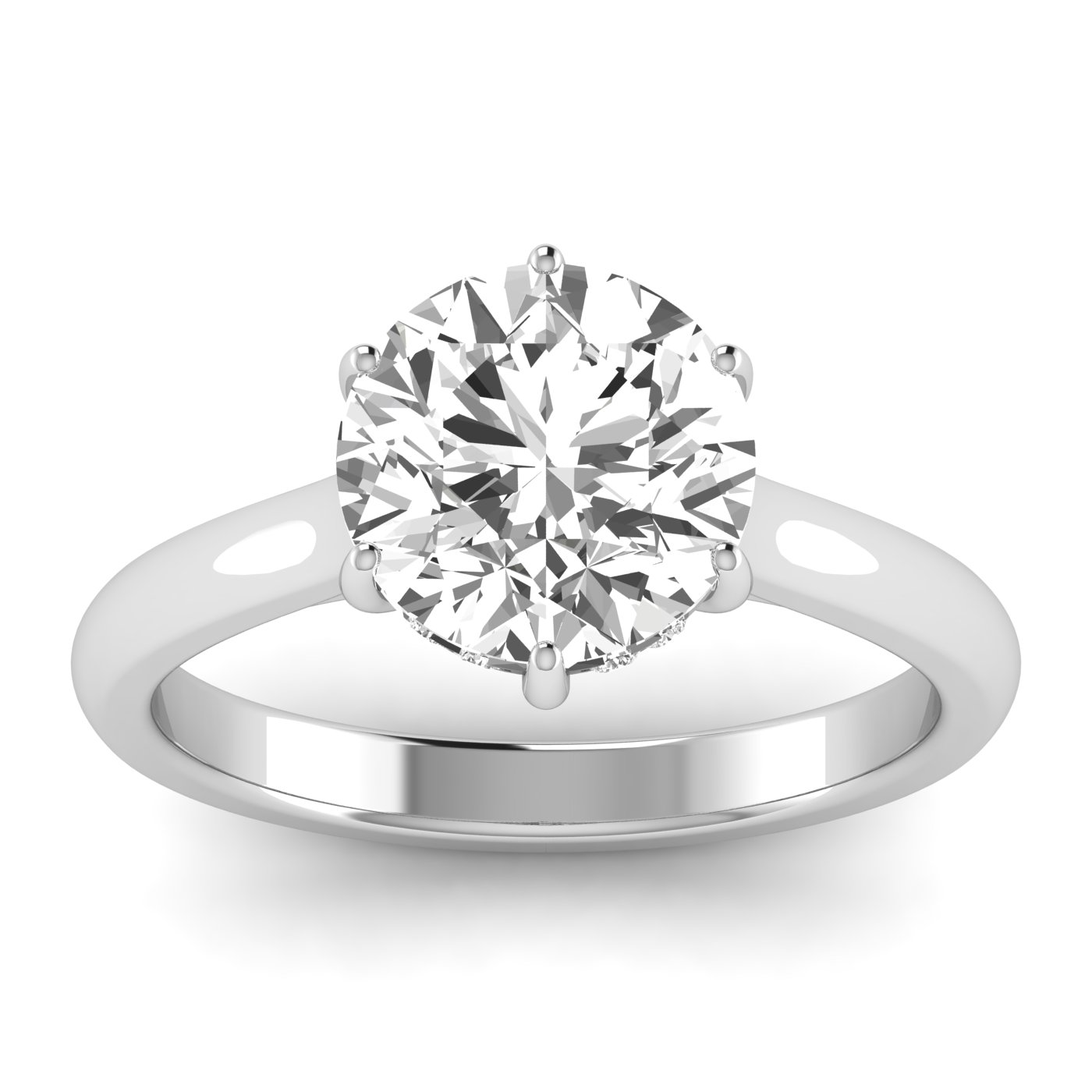 Lab Grown Diamond Hidden Halo Preset Engagement Ring