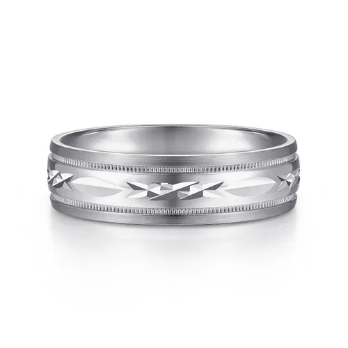 Declan 6mm Engraved Mens Wedding Band