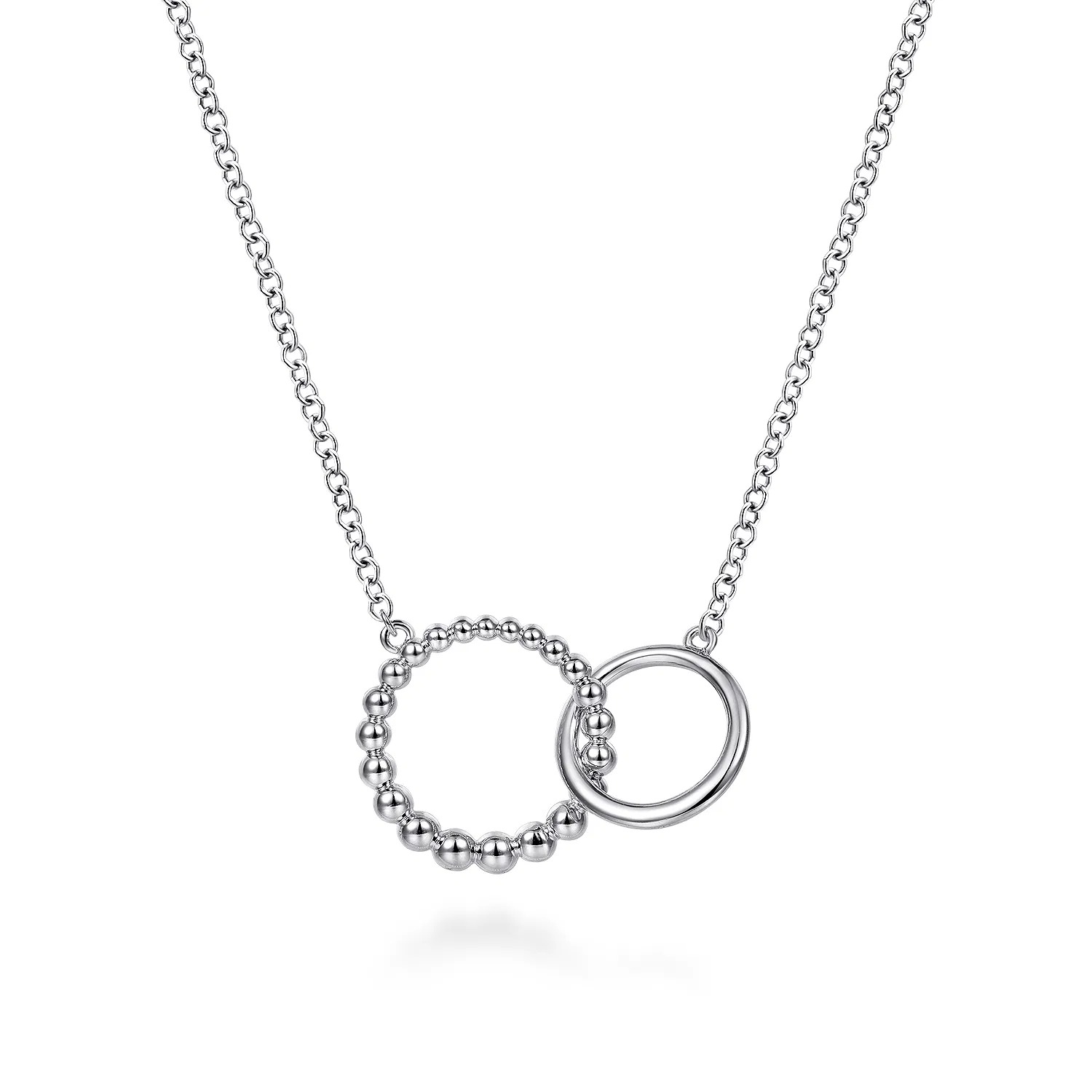 Sterling Silver Bujukan Double Circle Necklace