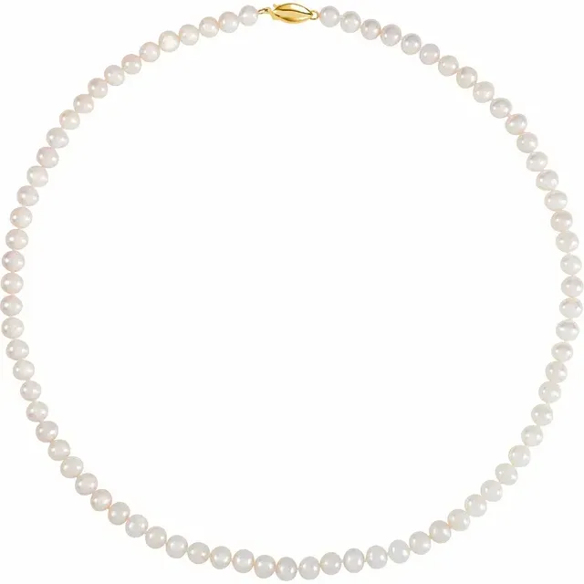 Clara 14K Yellow Gold Cultured Freshwater Pearl Necklace