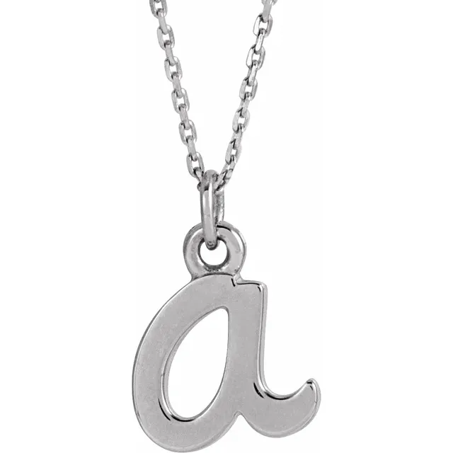 14K Lowercase Initial Necklace