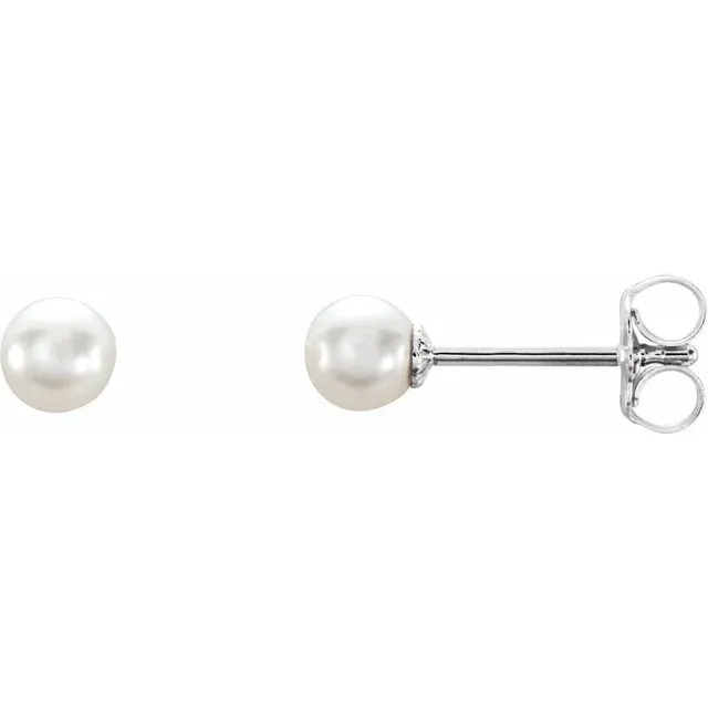 Sterling Silver Freshwater Pearl Stud Earrings