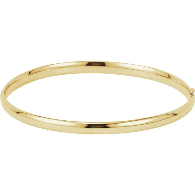14K Yellow Gold Hinged Bangle Bracelet