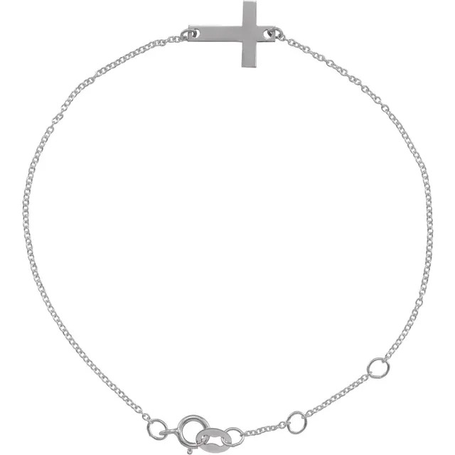 14K Cross Chain Bracelet