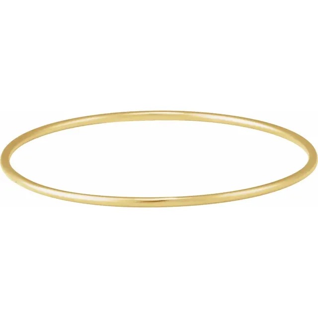 14K Yellow Gold Bangle 2 or 3 mm
