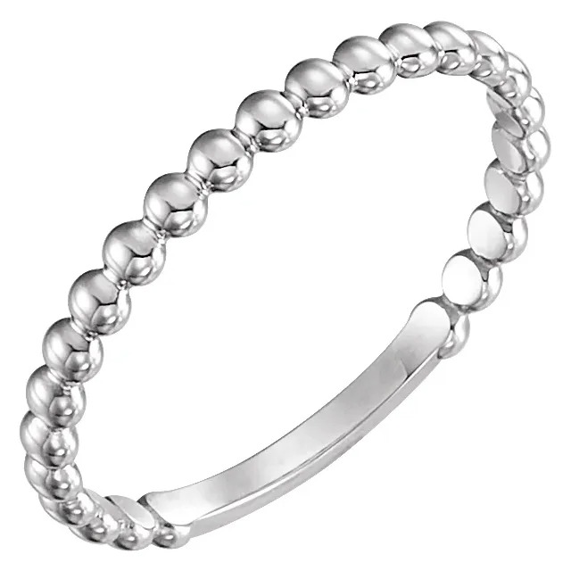 2mm Beaded Stacking Ring