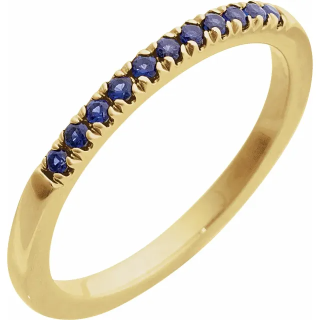 10K Gold & Gemstone Stacking Ring